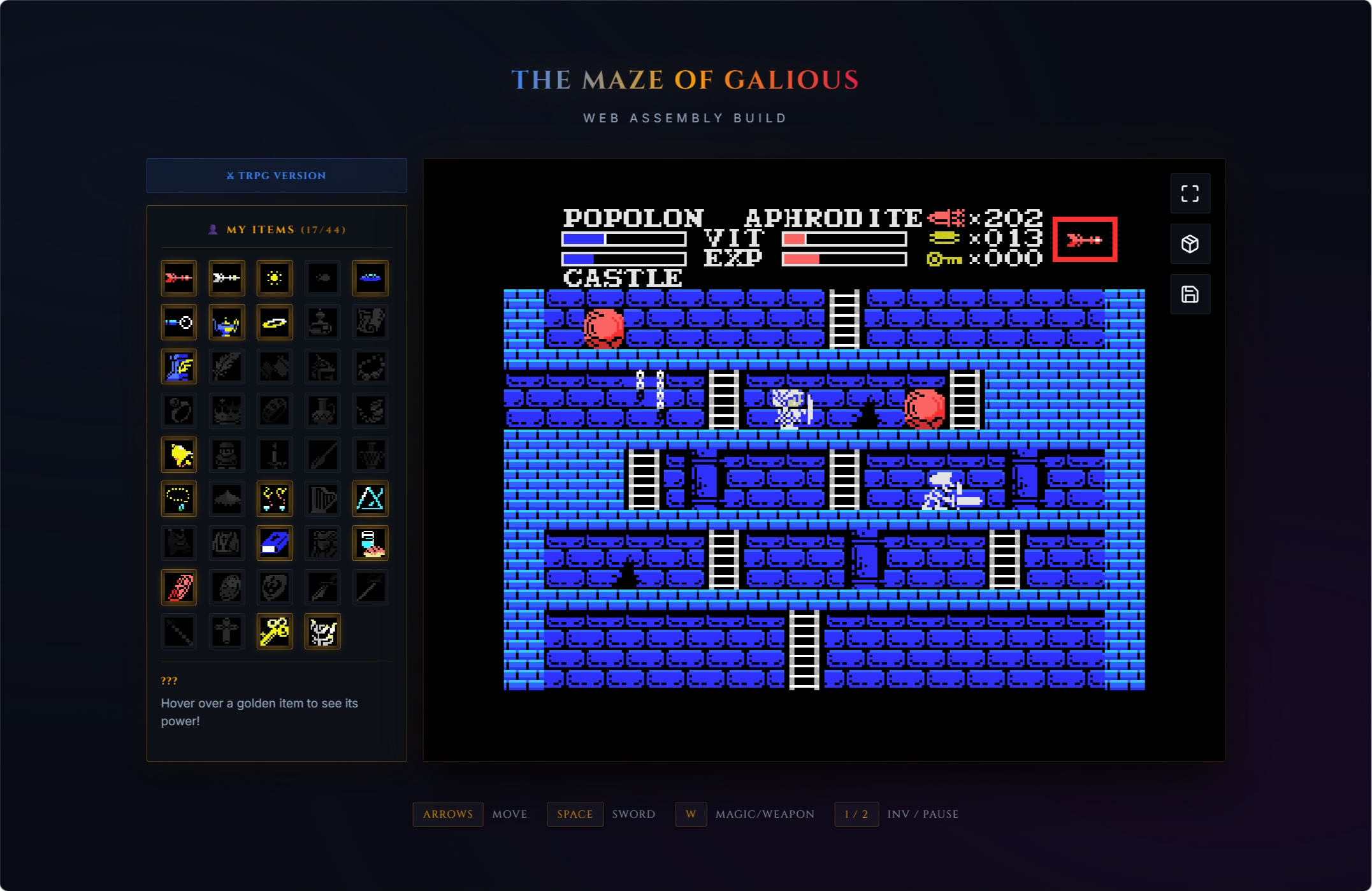 Classic legendary game restoration and integration screen with narrative engine
